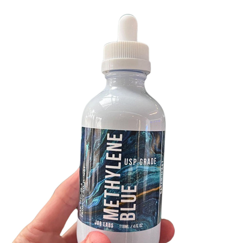 JAB Labs Methylene Blue Pharmacuetical Grade, USP 4 oz Bottle 4 Fl Oz