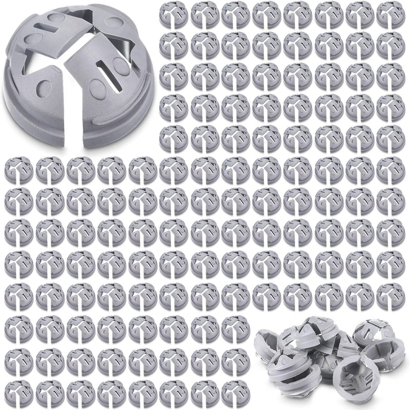 Sintuff 200 Pcs 3/8 in. - 1/2 in. Push in Cable Connector Bulk Non Metallic Nm Cable Connector Button Junction Box Gray Electrical Conduit Fittings Fits for 1/2 Inch Knockouts