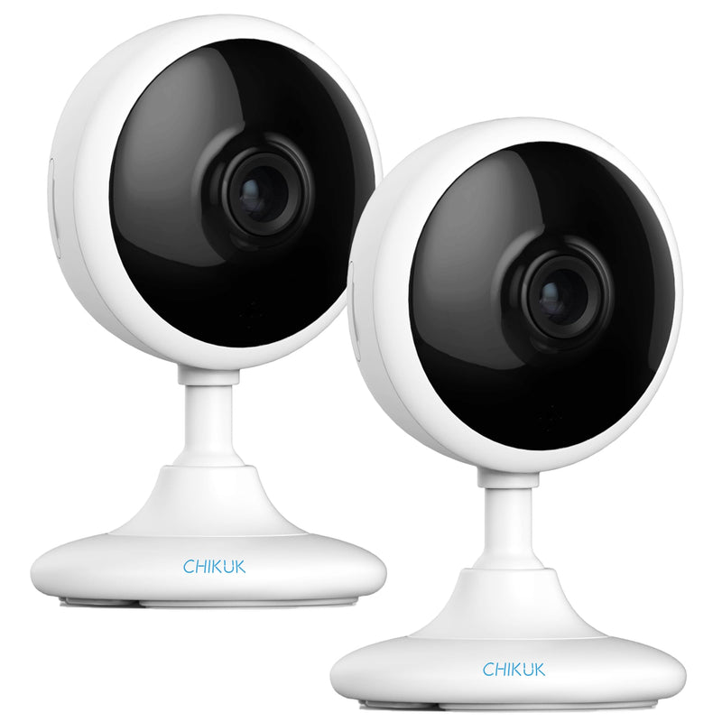 Indoor Security Cameras, 2k WiFi Home Camera with Night Vision, 2-Way Talk, Elder/Pet Cam, Baby Monitor with Smart Motion Detection, Cloud & SD Card Storage, Works w/Alexa, 2pcs 2 Pack
