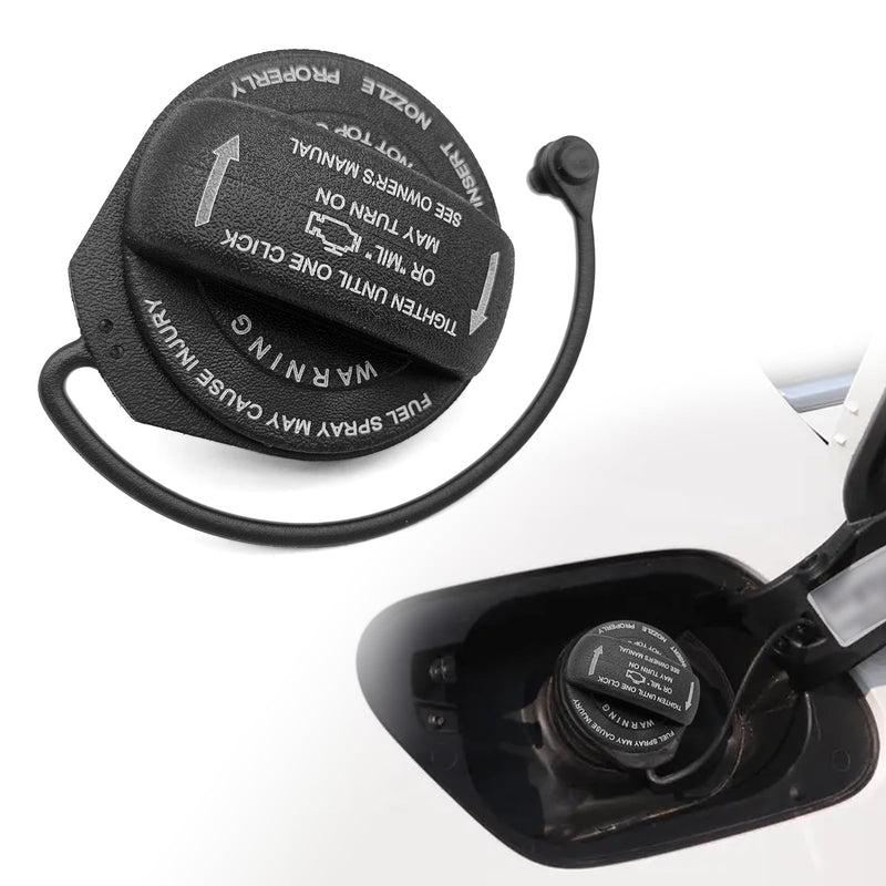 Fuel Tank Cap Gas Cap Compatible with Volkswagen - 2011-2020 VW Jetta, 2015-2020 VW GTI, 2015-2020 VW Golf Retaining Strap Replace 5C0201550T, 5Q0201550L