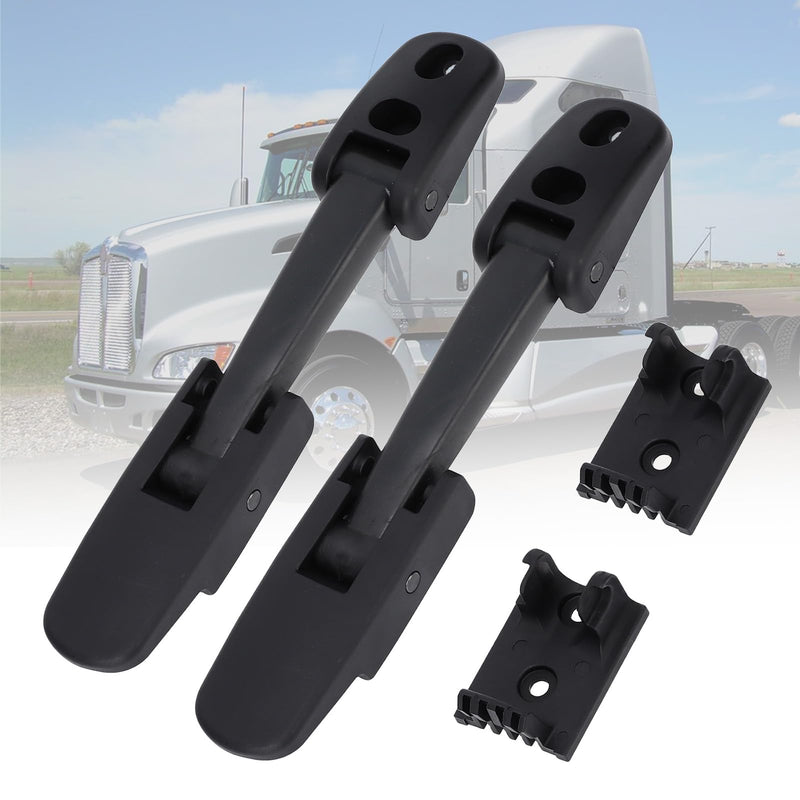 2 Pack Heavy Duty Hood Latch Kit,LH/RH fit for Peterbilt 325, 335, 337, 340, 348, 384, 386, 567, 569, 579 /Kenworth T170, T270, T330, T370, T660/Mack CH/Blue Bird 315-5502&315-5503 2 Pack