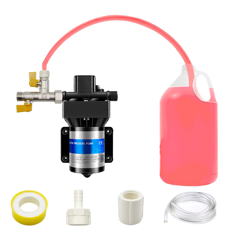RV 3-Way by-Pass Winterizing Waterizing Water Systerm Antifreeze Pump Converter Kit, RV Water Pump Valves Replacement, 1/2" NPT