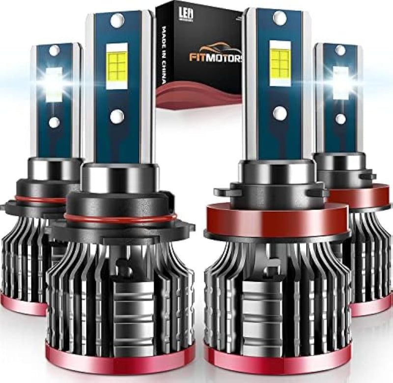 H11/H8/H9 9005/HB3 LED Bulbs,160W 32000 Lumens Bright,6500K Cool White LED Fog Light Halogen Replacement IP68 Waterproof, Pack of 4 9005+H11