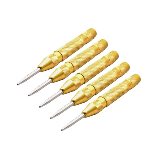 TMAX 5p 5" Premium Steel Spring Loaded Automatic Center Hole Punch Marker 5pc5"