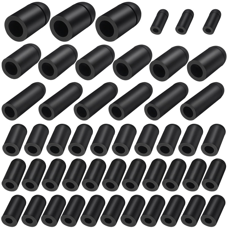 Rubber Vacuum Caps Plug Kit, 63 PCS Assorted Vacuum Plugs Hose End Caps Assortment Kit for Carburetor, Manifold, Automotive 3/16'' 5/16" 7/32" 1/4" 5/32'' 3/8'' 1/8“