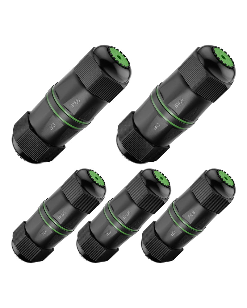 Waterproof RJ45 Coupler Cat6(3.48in), IP68 Waterproof Ethernet Coupler Female to Female, Gold-Plated and Shielded Outdoor Ethernet Coupler for CAT6/CAT5E/CAT5 Network Cables PoE, 5 Pack