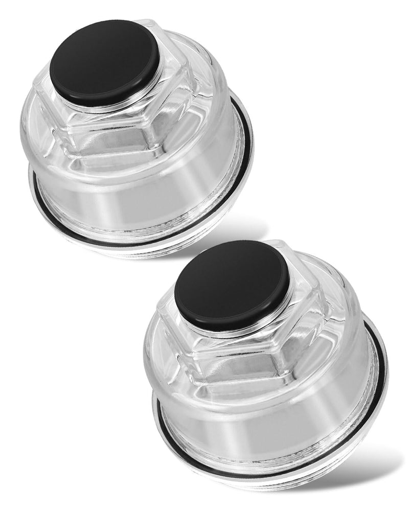 2 Pcs Hub Oil Cap Kit 3 3/4" Threads Diameter Fits for AL-KO and Hayes axles 10K-16K, Essential Oil Cap Replace K71-859-00 K568220 with Oil Ring and Rubber Plug 2 Pcs