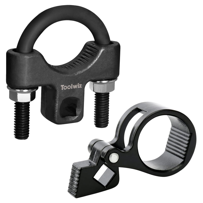 Toolwiz Inner Tie Rod Removal Tool Kit, 3/8'' Universal Low Profile Tool and Inner Tie Rod Hex Wrench Repair Remover 27-42mm End Wrench for 1/2" Square Drive, 2pcs for Most Cars Repair
