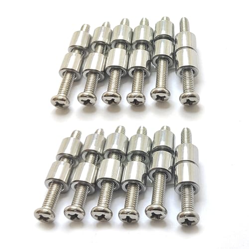 12 Sets/lot 45mm Stainless Steel 304 Screw 5/16" (8mm) Nut Rod Loveless Bolts Knife Handle Fasteners for Knife Maker Knife Shaft Fasteners（FBA）