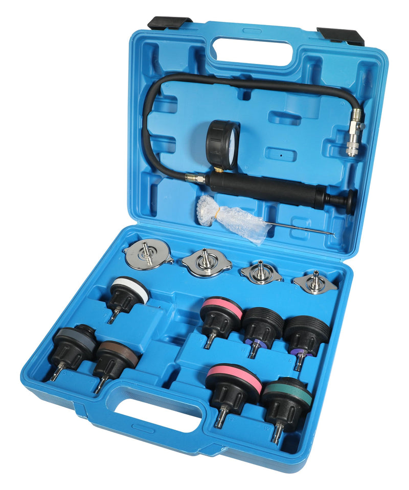 RACOONA Radiator Pressure Tester Kit,Coolant Pressure Tester Radiator Pressure Leakage Tester Tool,Car Accessories Automotive Cooling System Water Tank Leak Test Detector Set for Car Motorcycle Truck
