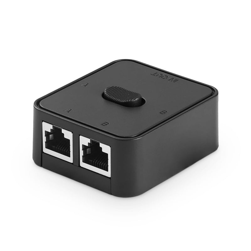 Binardat Gigabit Network Switcher, Passive Ethernet Selector, in/Out to A or B Network, Bidirectional Manual Switcher, No Power Required Gigabit Switcher
