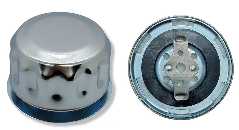 Hydraulic Tank Breather Cap for Oil & Fuel Reservoir – Metal Filler Vent Cap (with Flange, Bayonet Lock, 304 (18/10) Grade Stainless Steel, Tearproof Gasket)