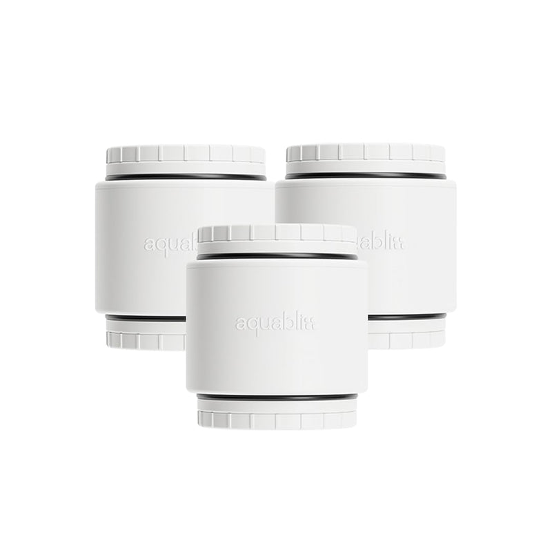 AquaBliss HD Revitalizing Shower Filter Replacement Cartridge For SF400 & SF500-2x Vitamin C + Minerals for Silky Hair, Glowing Skin, Strong Nails. 3-Pack (SFC400) 3 Pack