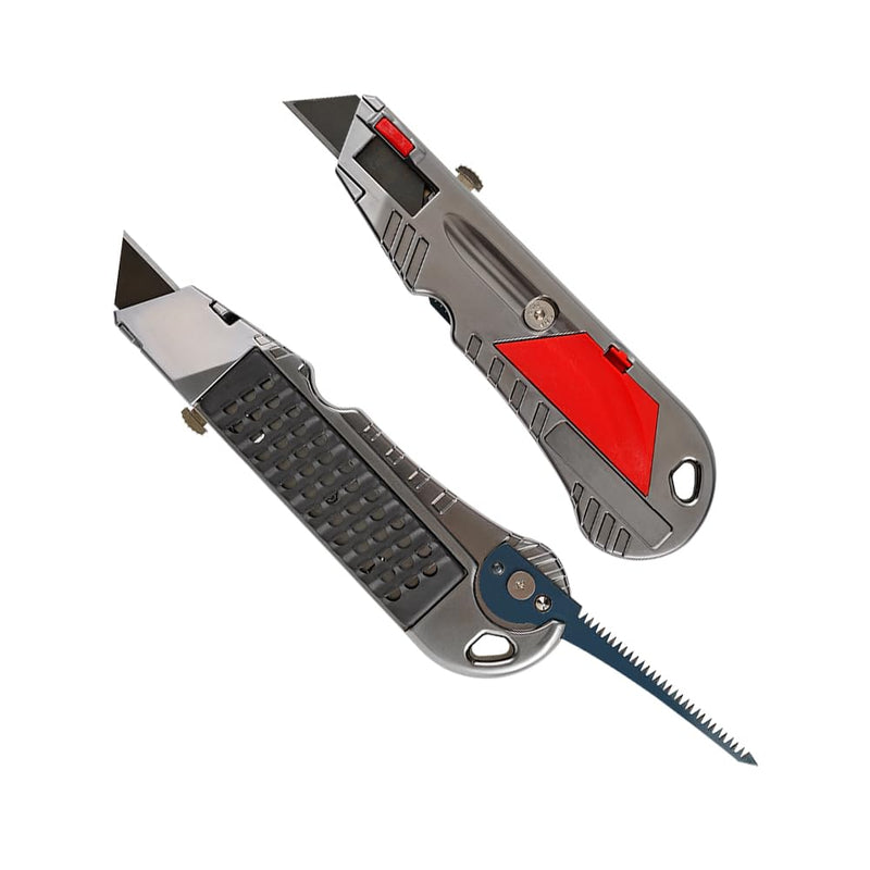 Drywall Utility Knife & Rasp K300 – 4-in-1 Gypsum Board Cutting Tool – Professional Drywall Cutting Knife with Jab Saw & Tape Measure Hook (Navajas para Drywall) K-300