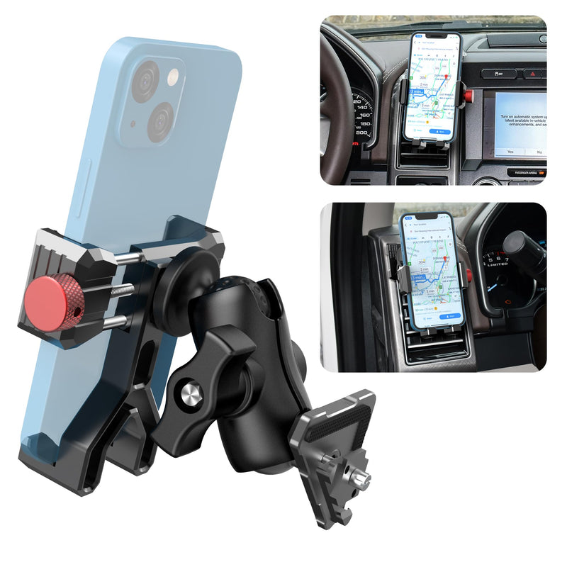 Upgraded Vent Aluminum Phone Mount for Ford F-150 2015-2020, Expedition 2018-2021, Super Duty 2017-2021, F150 Vent Phone Holder with Full Metal Arm 20x Super Strong Phone Stand for all Smartphones Ford F-150 Vent Phone Mount (2015-2020)