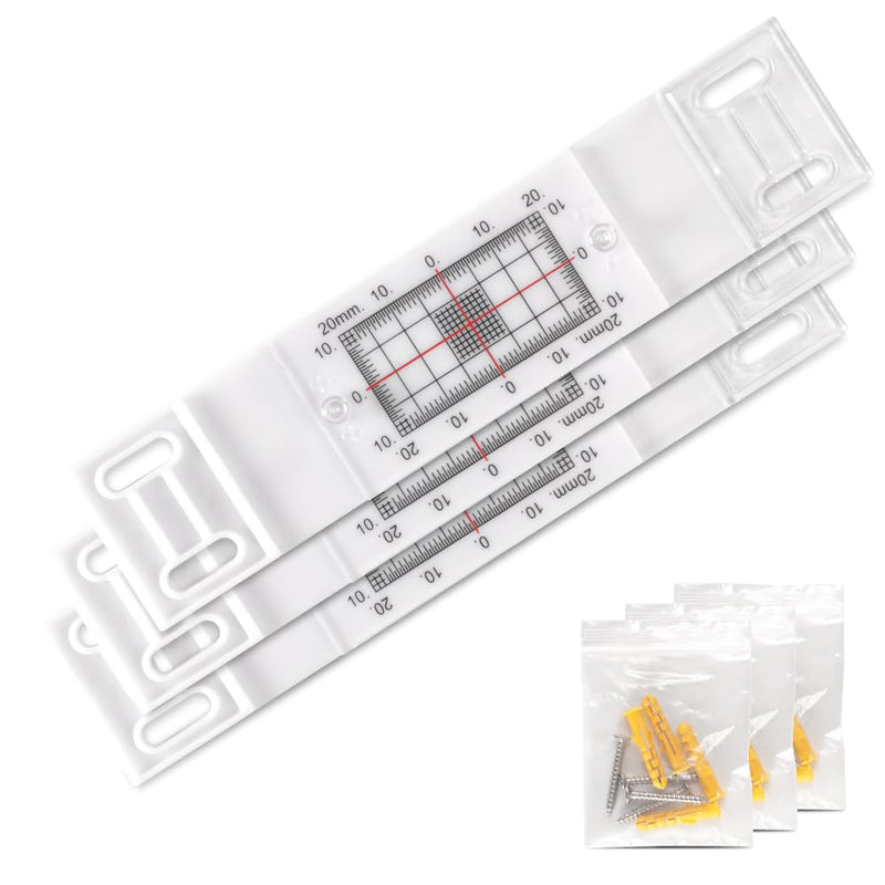 Crack Gauge Monitor， Crack Monitor with Updated Two Fixed adapter | Crack Measure and Record Instrument for Monitoring Wall Deformation and Crack (Pack of 3) 3PCS