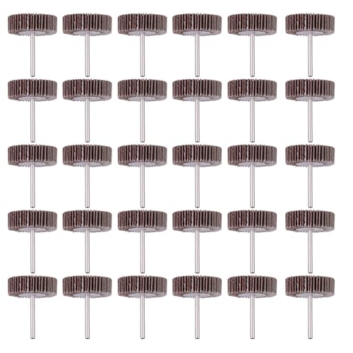 Rocaris 120 Grit 1/4" Abrasive Flap Wheel Sander Set, 30 Pack