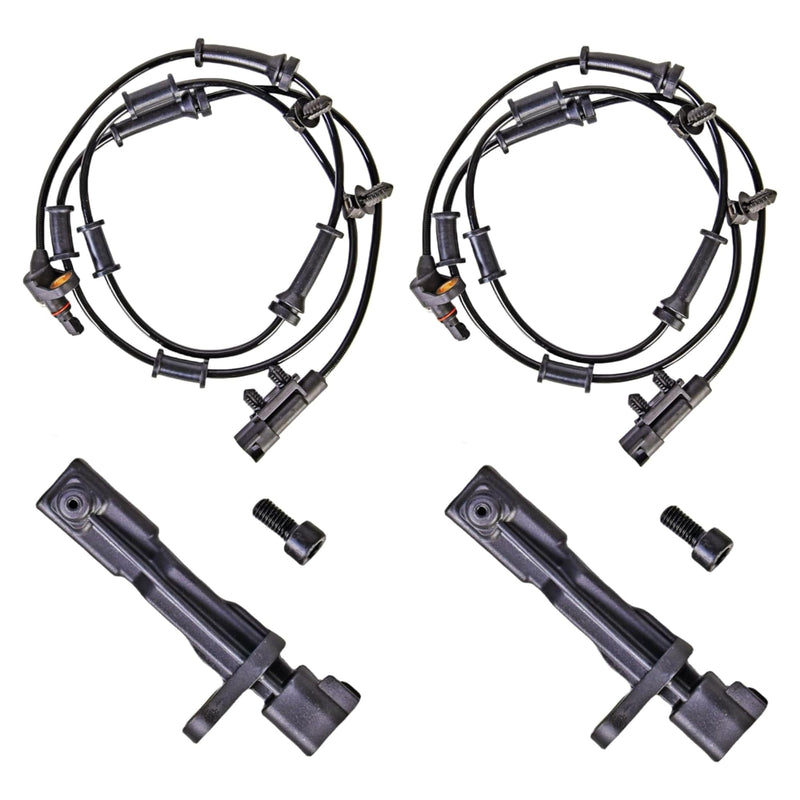 ABS Wheel Speed Sensor - Front Rear Left Driver and Right Passenger Side ABS Wheel Speed Sensor Compatible for Jeep Wrangler 3.6L 2007-2017 Jeep Wrangler 3.8L 2007-2011 68003281AA 52125003AB+68003281AA(4PCS)