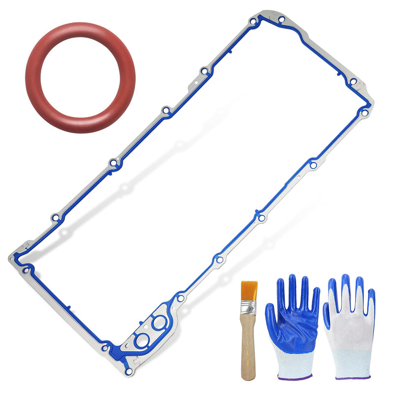 12612350 Oil Pan Gasket + B32790 Oil Pump Gaskets, OS30693R Gasket Kit Compatible with Chevy Silverado, Suburban, Tahoe, Trailblazer, GMC Sierra, Yukon, Envoy for 4.8L, 5.3L, 6.0L, 6.2L