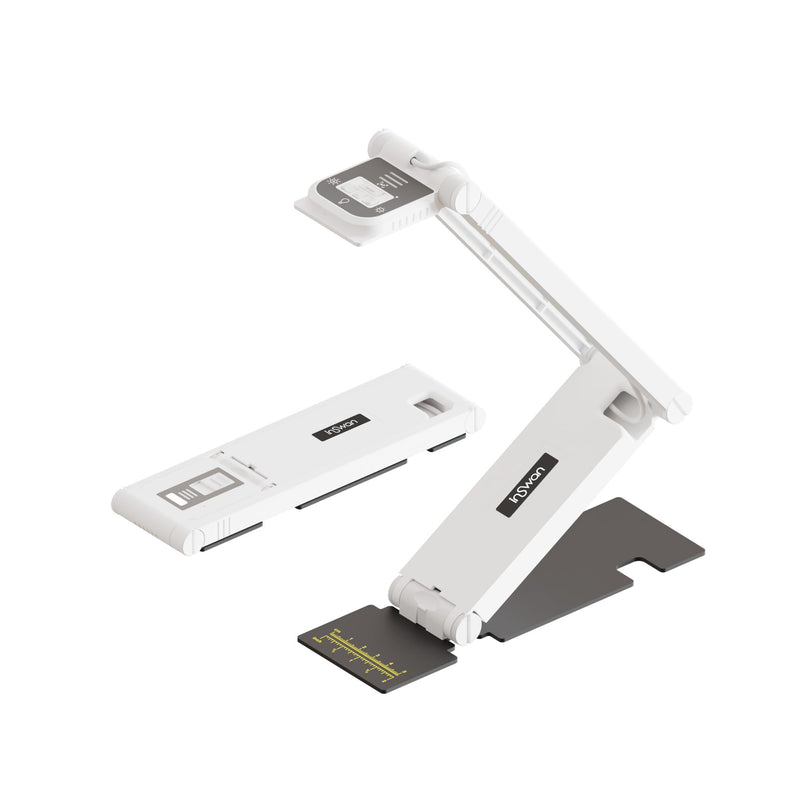 INSWAN INS-Flip 4 4K USB Portable Document Camera/Webcam/Visualiser—13MP Ultra HD, Foldable Design, Auto Focus, Mic, LED, Compatible with Mac OS, Windows, iPad, Chromebook for Distance Learning