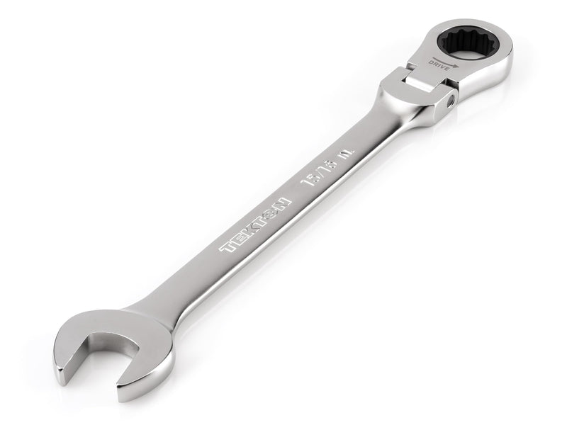 TEKTON 15/16 Inch Flex Head Ratcheting Combination Wrench | WRC26324 15/16-Inch