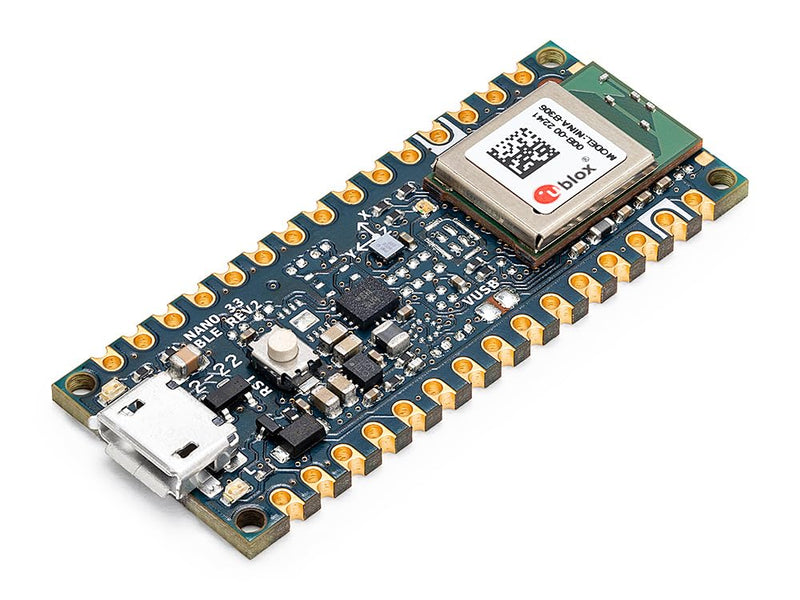 Arduino Nano 33 BLE Rev2 [ABX00071] - nRF52840 - Micropython, Small Form Factor, Bluetooth Low Energy, 3V3