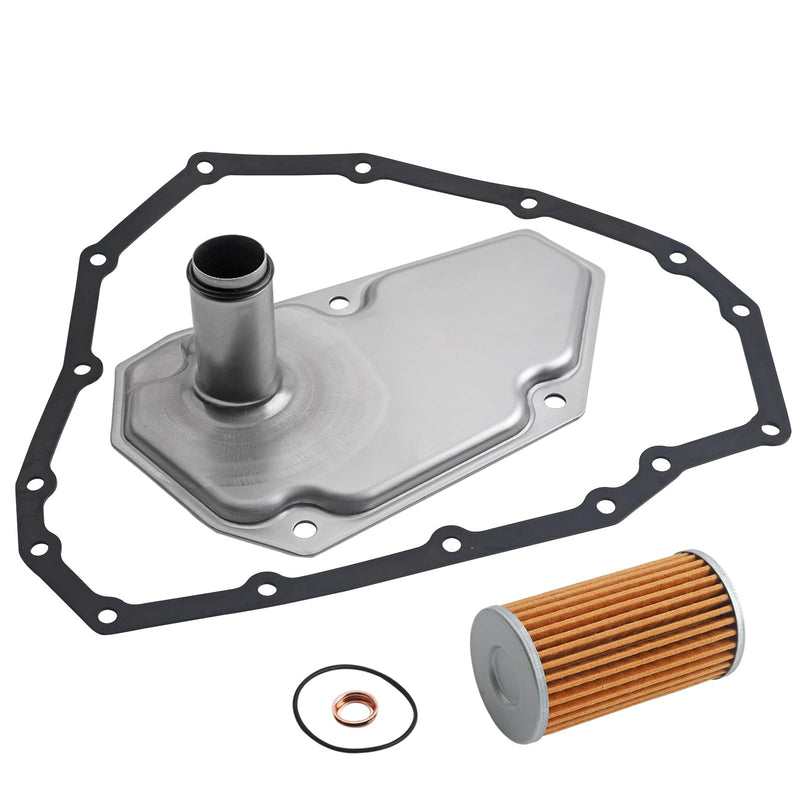 RE0F11A JF015E Transmission Filter Oil Pan Gasket Kit Fits for 2012-2019 Nissan Versa Sentra Versa Note Replaces# 33010-JF015 31726-28X0A 31726-3JX0A RE0F11A 19318012