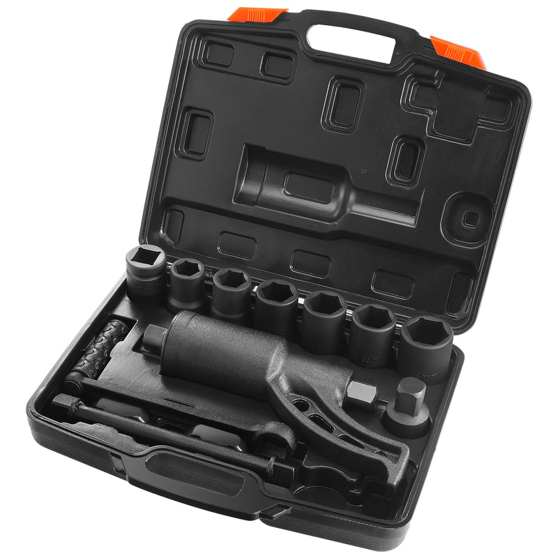 VEVOR Torque Multiplier, 1 Inch Drive Lug Nut Wrench/Multiplier Heavy Duty Torque Multiplier Wrench Set, 1:58 4800N.m Lug Nut Remover, Includes 8 Sockets (24-38mm) and Storage Case 1:58 8 Sockets