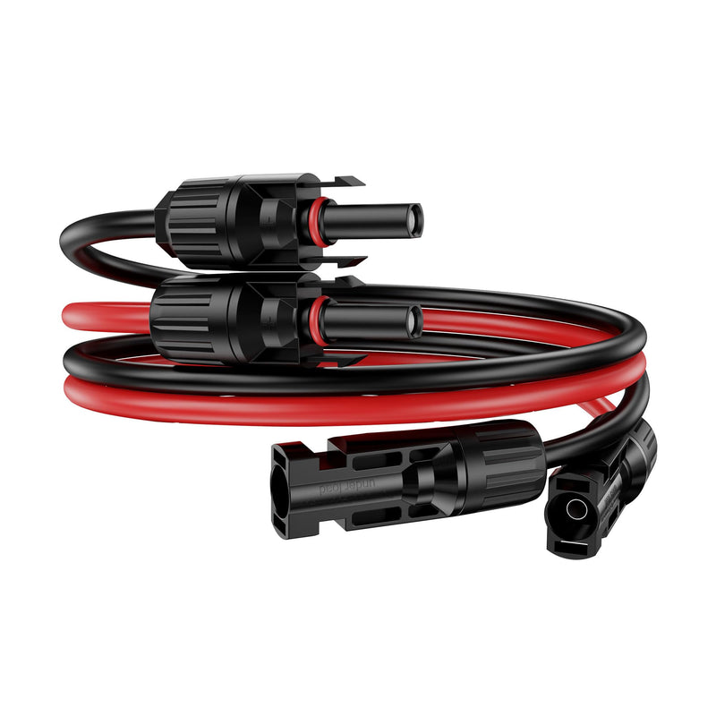 3Ft Solar Cable Solar Extension Cable,10AWG Solar Panel ExtensionCable with Female and Male Connectors,Waterproof Solar ExtensionCable Kit (Red and Black). 3FT-10AWG