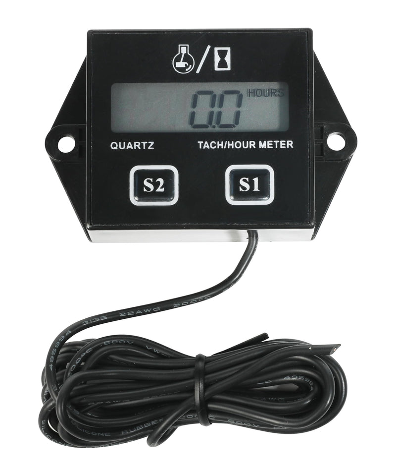 RACOONA Digital Tachometer,Hour Meters for Small Engines,Car Accessories Small Engine Hour Meter and Digital Tachometer,Waterproof Inductive Tachometer Gauge for Lawn Mower Tractor Generator
