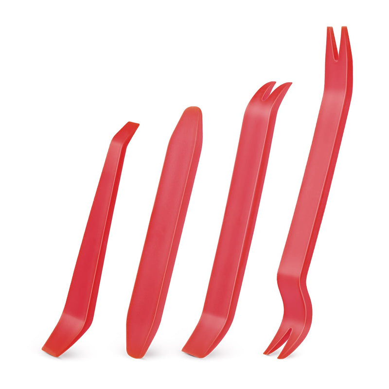 GOOACC Auto Trim Removal Tool Kit No-Scratch Tool Kit for Car Audio Dash Window Molding-4PCS (Red) Red 4PCS Trim Removal Tool