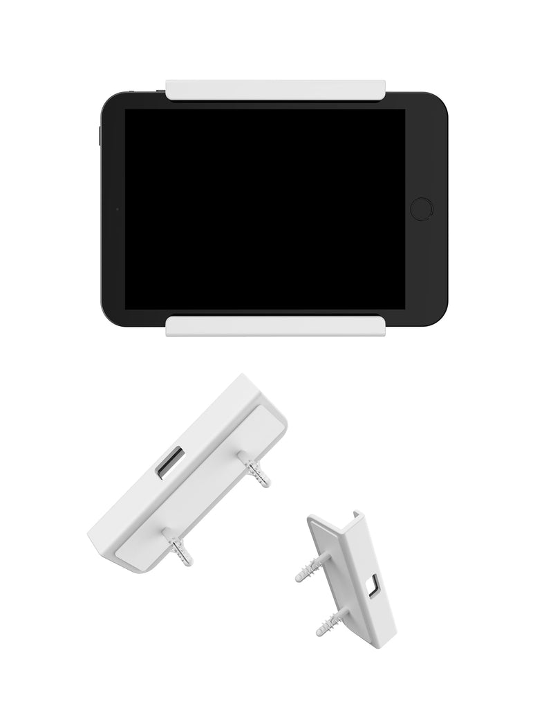 Wall Mount for ipad Tablet Wall Holder Compatible with Kindle/E-Reader Phone Wall Mount Fit for Use in Kitchen/Bathroom/Study Room (White) White
