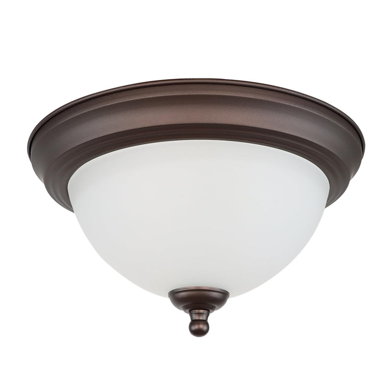 Ceiling Light Fixture, 11 Inch Flush Mount Ceiling Light, Oil Rubbed Bronze Light Fixture with Frosted Glass Shade, Dome Light Fixtures for Bedroom Bathroom Hallway Kitchen Living Dining Indoor 11.2 Inch