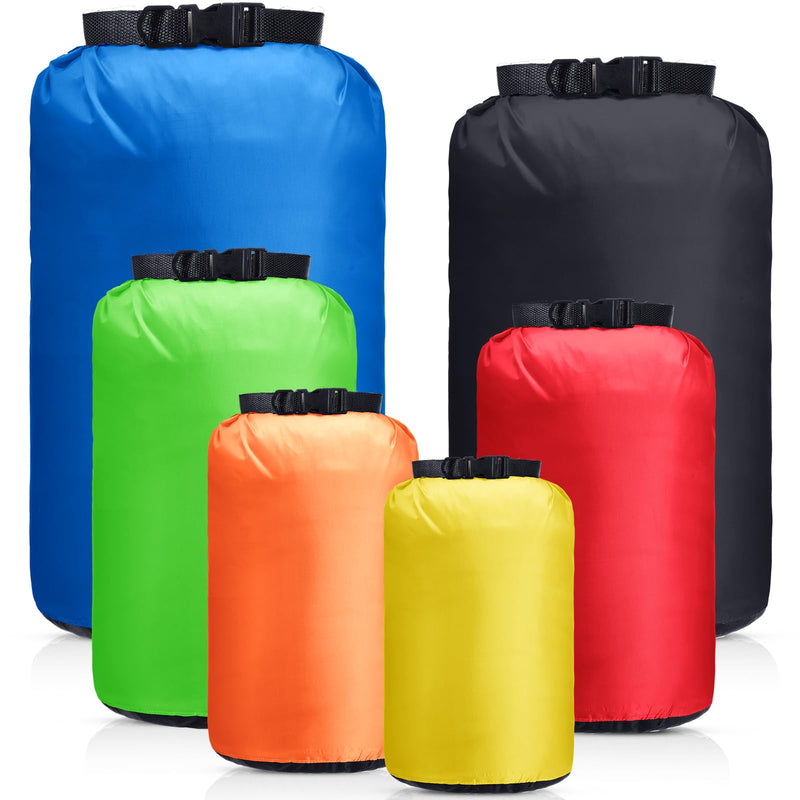 6 Pcs Waterproof Dry Bag Sack Lightweight Outdoor Dry Bags 35 L, 20 L, 15 L, 10 L, 5 L, 3 L Waterproof Boat Bag for Kayaking, Backpacking, Hiking, Camping Rafting(Bright Color) Bright Color