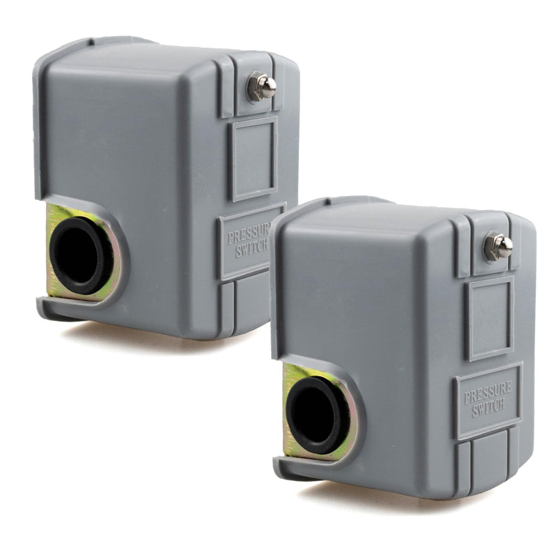 2 Pack Pressure Switch for Well Pump, Adjustable Differential 1/4npt Internal Thread 40-60Psi Water for Garden and Home to Use