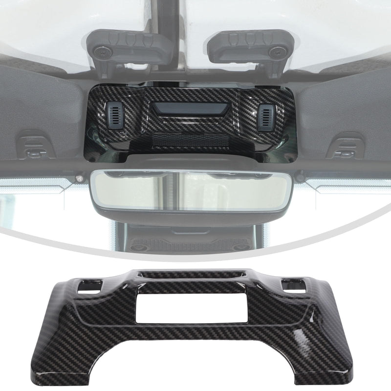 Linskip One-Touch Roof Panel Trim Compatible with 2024 2025 Jeep Wrangler JL 4XE & Gladiator JT, Overhead Feature Decor Cover for Jeep Wrangler Interior Accessories(Carbon Fiber Black) Carbon Fiber Black