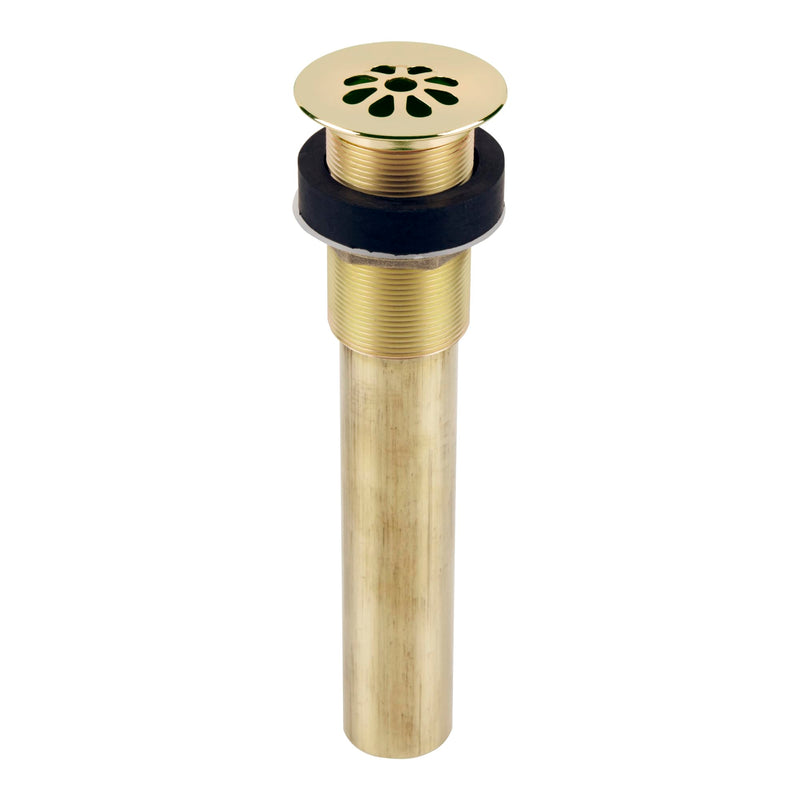 SinkSense 1.5" Grid Sink Drain in Satin Gold – No Overflow