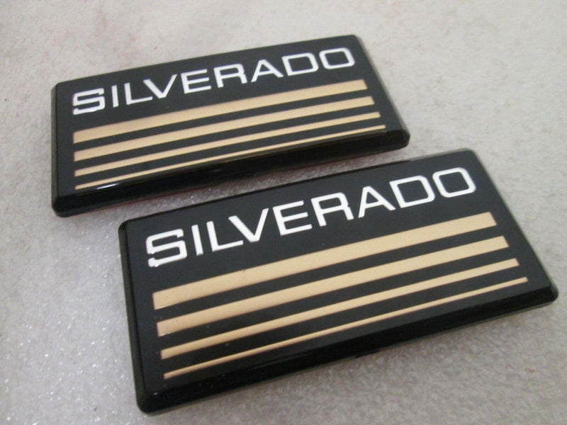 2X Cab Emblem Badge Side Roof Pillar Decal Plate Compatible for Chevy Silverado 88-98 90 91 Suburban Tahoe (Yellow)