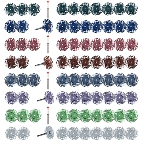 88pcs Radial Bristle Disc with 3mm and 2.35mm Shanks