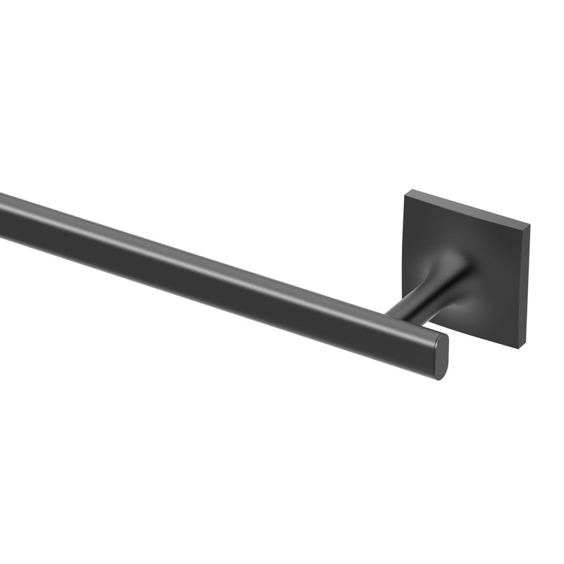 Gatco 5580MX Waterline Towel Bar, 24 Inch Wall Mounted Bathroom Towel Holder, Modern Matte Black Bath Towel Rack