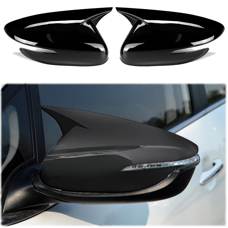 Rearview Mirror Cover,for KIA forte/K3/cerato 2014 2015 2016 2017 2018 Turn Signal housing,Sports Rear View Mirror Cover Accessories -Bright Black bright black For forte 2014-2018(With Turn Signal)