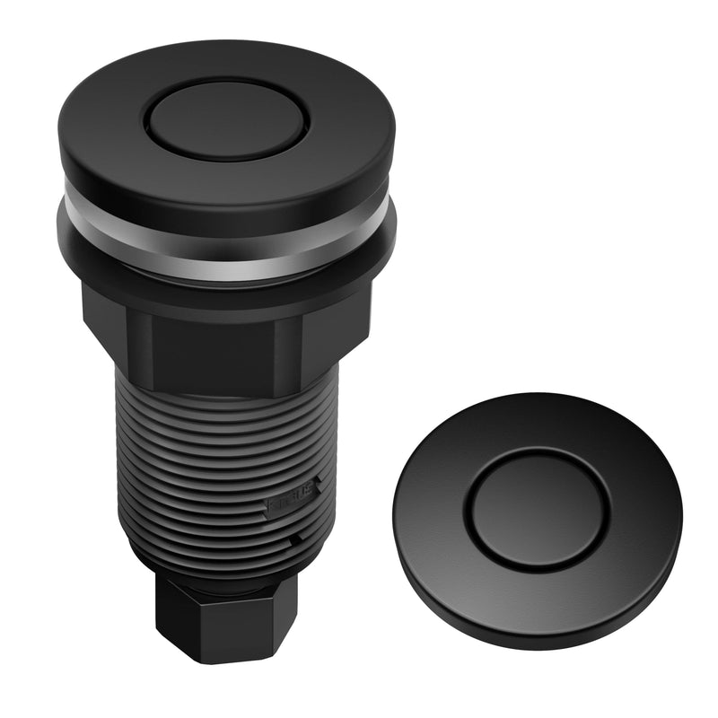 KRAUS Flat-Top Garbage Disposal Air Switch Button in Matte Black, KWDB-20MB – Push Button ONLY