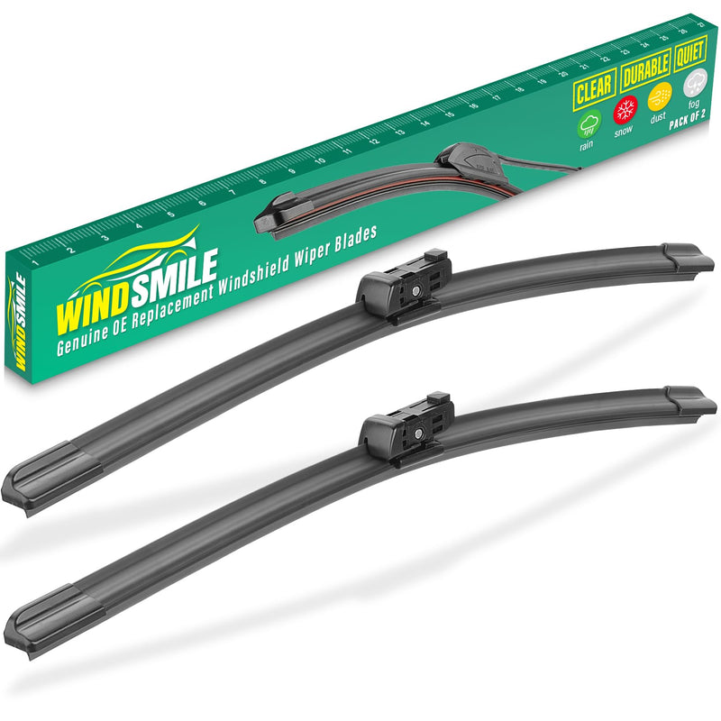 26" 19" Windshield Wiper Blades Replacement for Tesla Model Y 2020-2023 Model 3 2017-2023 Premium All Weather Wiper Blade -OEM Quality(2 of Set) 26"+19" A Top Lock