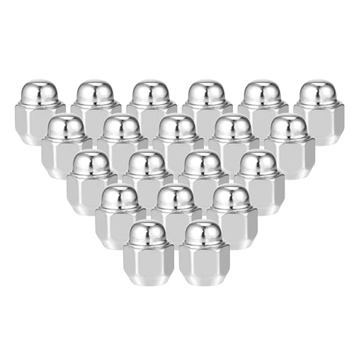 20 Pcs Wheel Lug Nuts Compatible for Hyundai Santa Fe Sonata, Durable Chorme Plated M12x1.5 Carbon Steel Silver Tone Tire Lugnuts 20