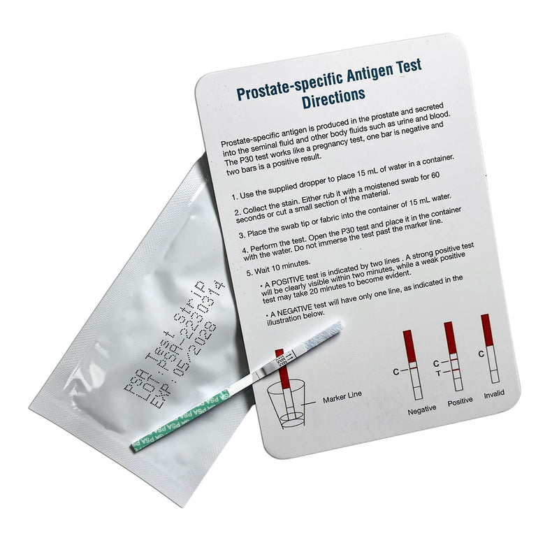 Crime Scene Semen Detection Test - P30 Antigen, Includes Supplies and Directions to Perform A Single Test - Used in Forensic Science Labs