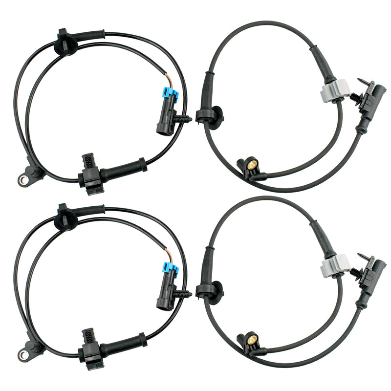 ABS Wheel Speed Sensor Front Rear Left Right fit for GMC Yukon XL 1500, Chevy Tahoe Suburban Avalanche, Cadillac Escalade 2007 2008 2009 2010 2011 2012 2013 2014, Driver Passenger, 4pcs