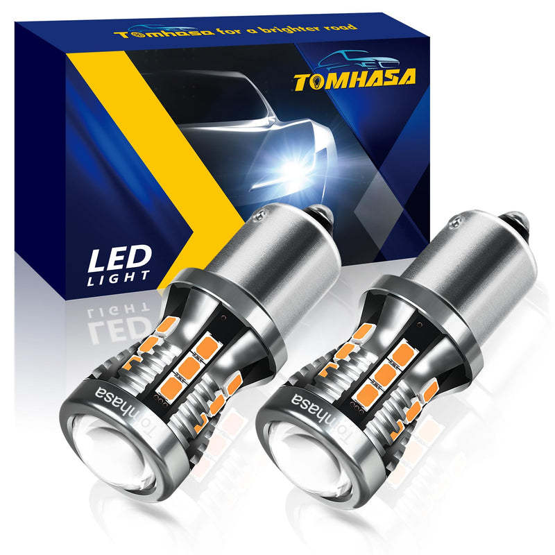 1156 LED Bulbs for Turn Signal Light, Amber Yellow 1141 1003 7506 BA15S LED Replacement Bulbs for Front Rear Turn Signal Light Blinker、Side Marker Lights, Pack of 2 Yellow pack of 2 1156