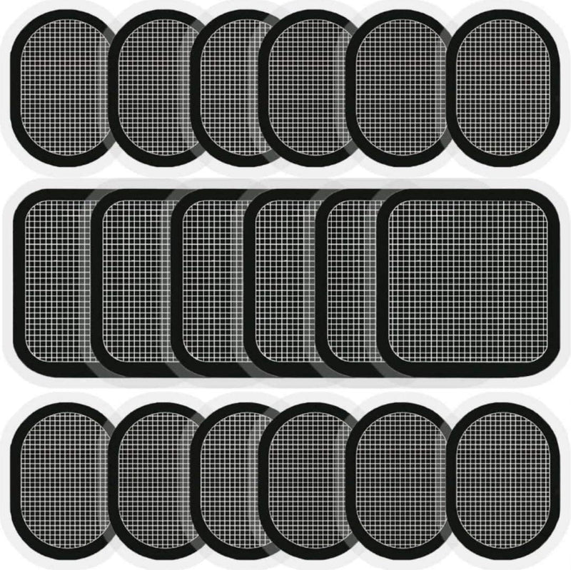 Replacement Gel Pads for All Abdominal Belts, 6 Sets (18 Gel Pads) Black
