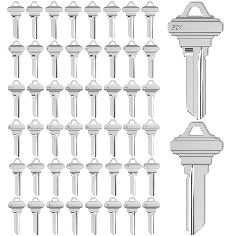50PCS SC4 Key Blanks, Uncut SC4 (6SH1) Blank Keys | For Home and Professional Use, Copper Structures Blank Keys(SC4) Pack of 50 SC4 Blank Keys