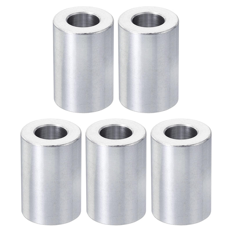 PATIKIL M10 Aluminum Spacers, 5 Pcs Metal Spacer Aluminum 10.5mm ID x 20mm OD x 30mm L Aluminum Spacer Screw Standoff Round for 3/8" M10 Screw Bolts